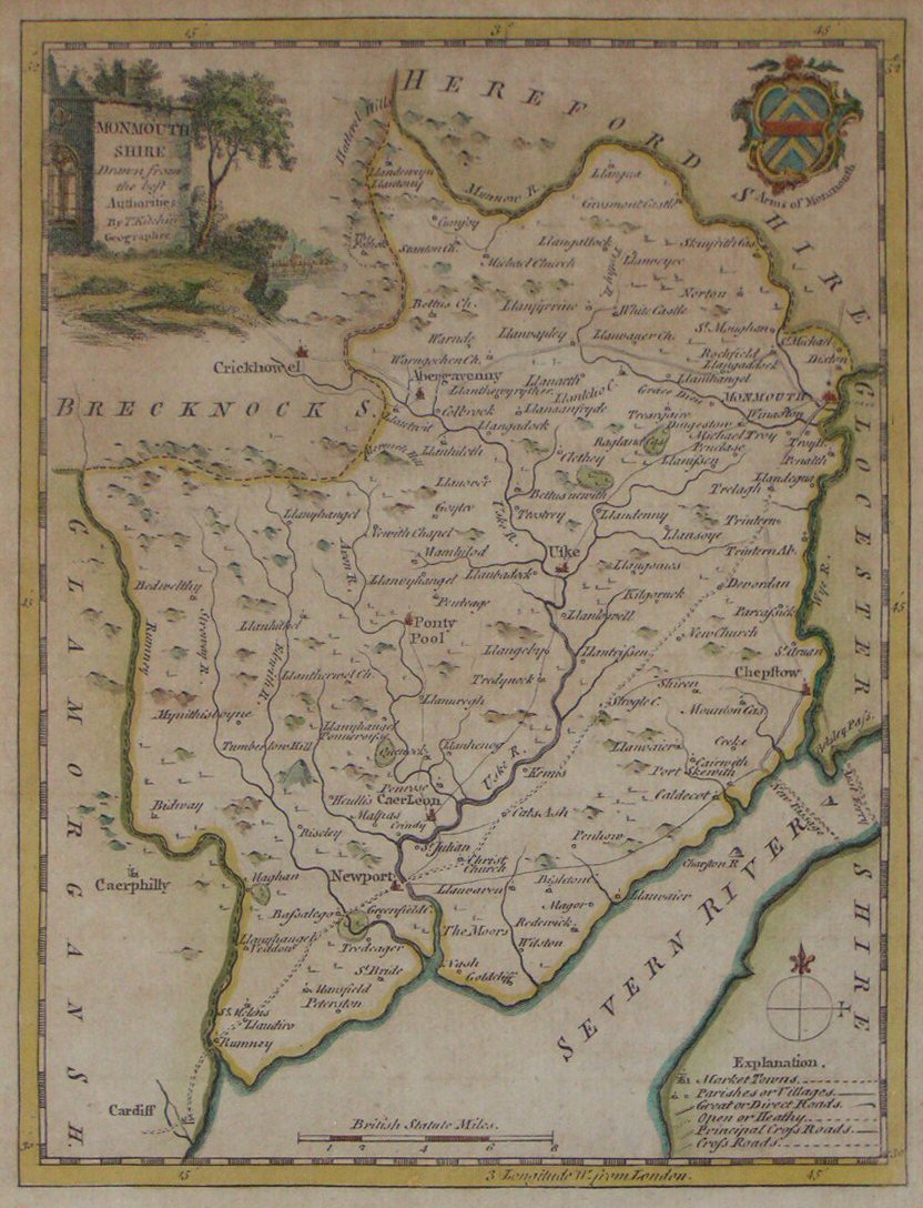 Map of Monmouthshire - Kitchin